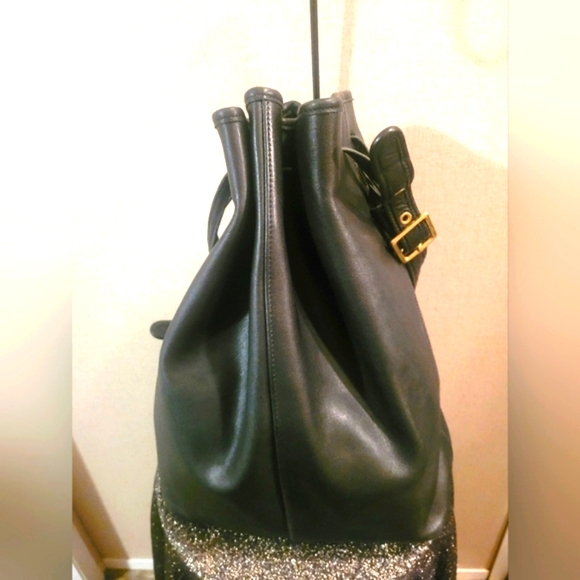 EUC Vintage Rare Coach legacy black drawstring bucket bag #9166 - Picture 3 of 10